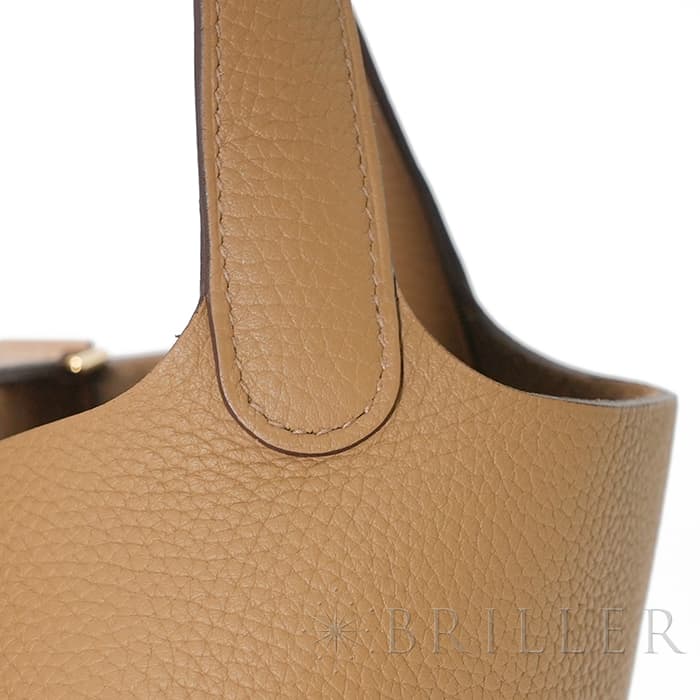 HERMES エルメス ピコタン ロック PM トリヨンクレマンス ビスキュイ ゴールド金具 18