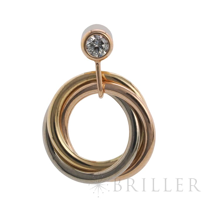 CARTIER カルティエ トリニティ ピアス イエローゴールド ピンクゴールド ホワイトゴールド ダイヤモンド CRB8043200 3