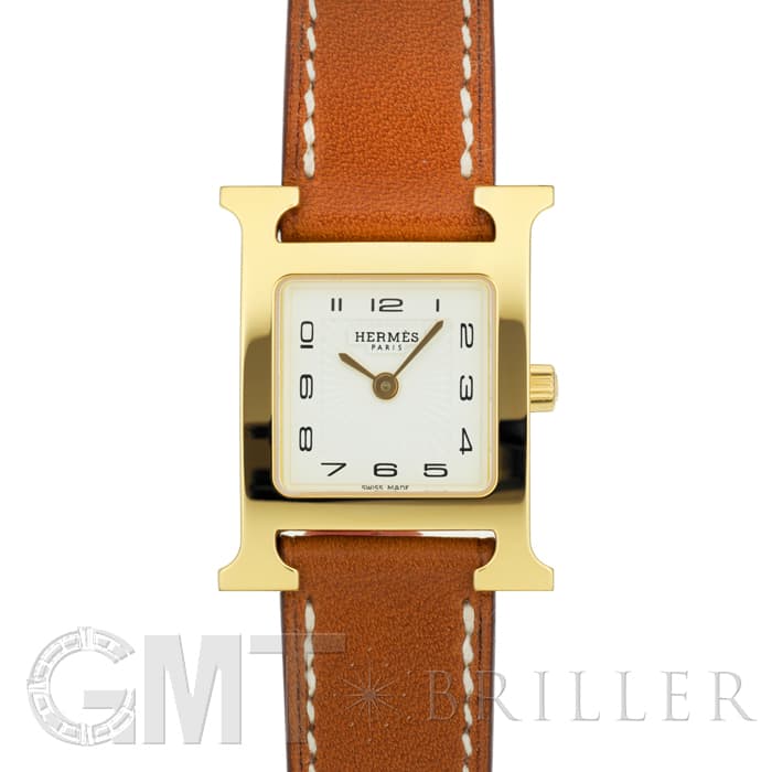 HERMES エルメス Hウォッチ HH1.201.131/VBA 036734WW00  Hウォッチゴールドプレーテッド ナチュラルブラウン メイン