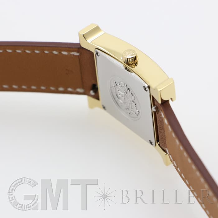 HERMES エルメス Hウォッチ HH1.201.131/VBA 036734WW00  Hウォッチゴールドプレーテッド ナチュラルブラウン 14