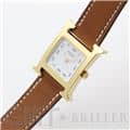 HERMES エルメス Hウォッチ HH1.201.131/VBA 036734WW00  Hウォッチゴールドプレーテッド ナチュラルブラウン 18
