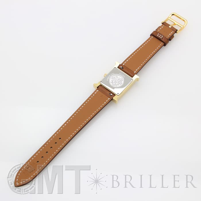 HERMES エルメス Hウォッチ HH1.201.131/VBA 036734WW00  Hウォッチゴールドプレーテッド ナチュラルブラウン 22