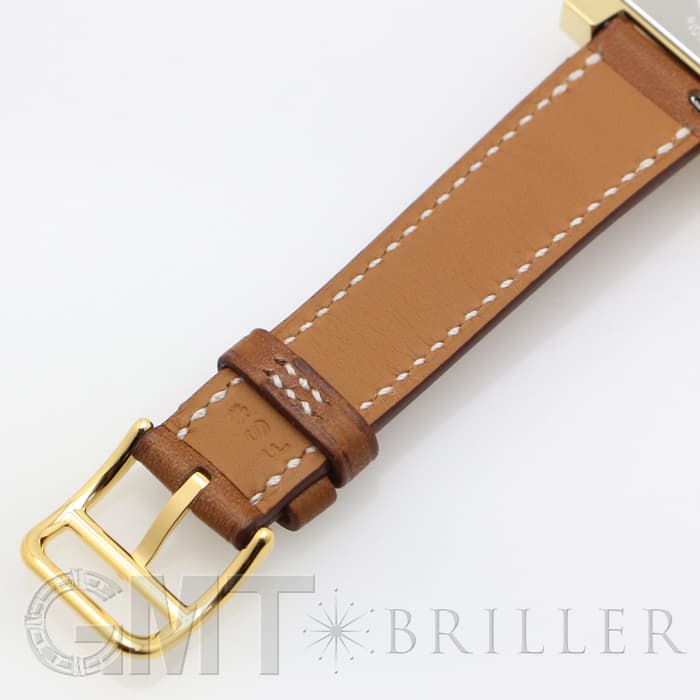 HERMES エルメス Hウォッチ HH1.201.131/VBA 036734WW00  Hウォッチゴールドプレーテッド ナチュラルブラウン 26