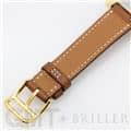 HERMES エルメス Hウォッチ HH1.201.131/VBA 036734WW00  Hウォッチゴールドプレーテッド ナチュラルブラウン 26