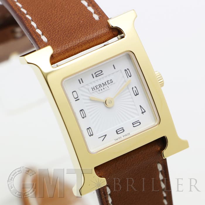 HERMES エルメス Hウォッチ HH1.201.131/VBA 036734WW00  Hウォッチゴールドプレーテッド ナチュラルブラウン 4