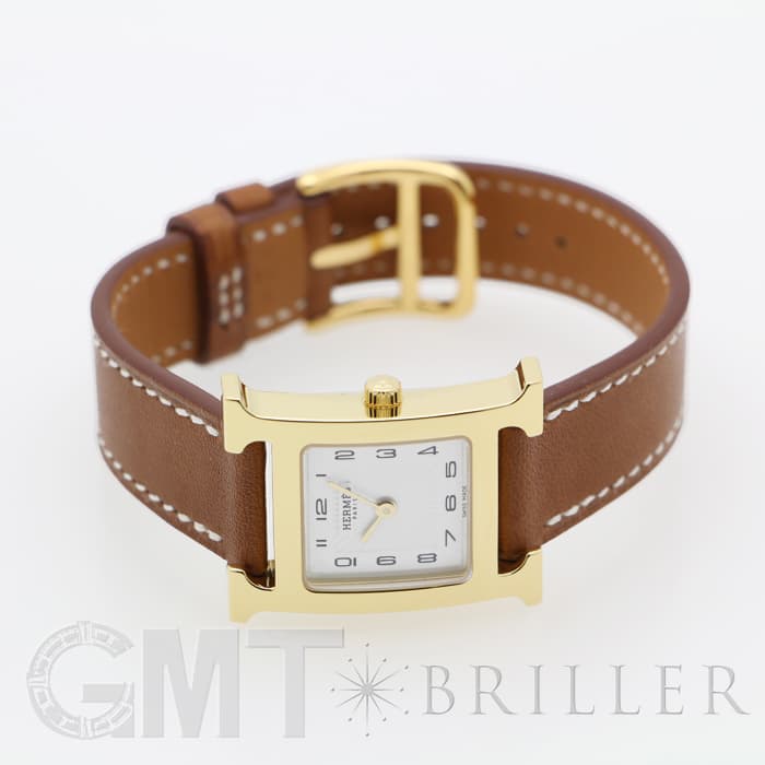 HERMES エルメス Hウォッチ HH1.201.131/VBA 036734WW00  Hウォッチゴールドプレーテッド ナチュラルブラウン 5