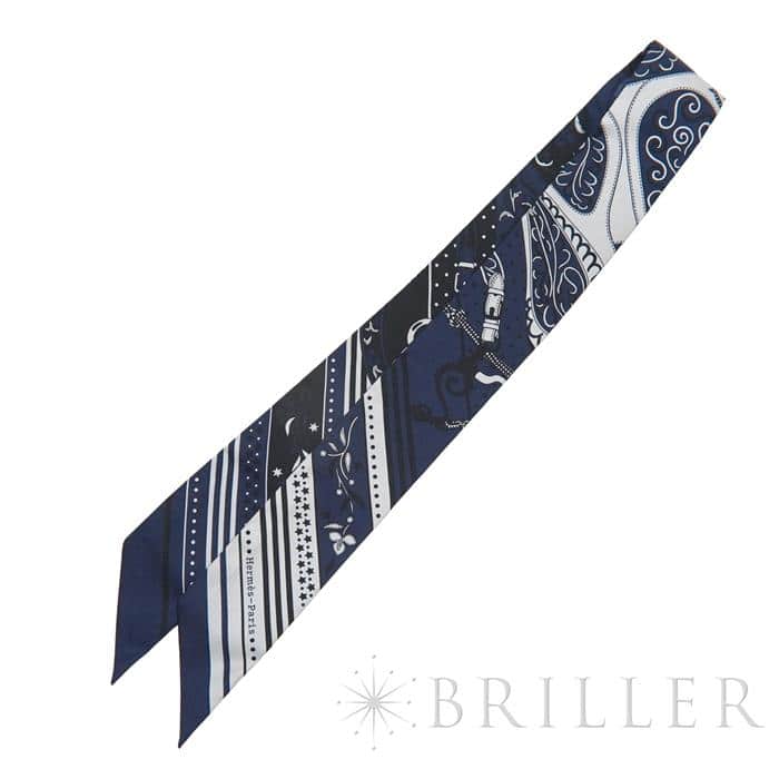 新品)HERMES エルメス ツイリー アマゾンの祭典 マリン/白/黒