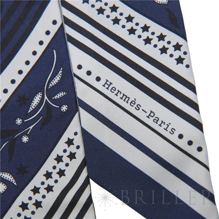 HERMES エルメス ツイリー アマゾンの祭典 マリン/白/黒 11