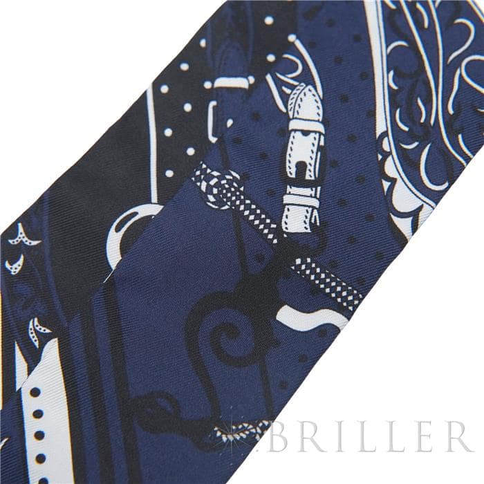 HERMES エルメス ツイリー アマゾンの祭典 マリン/白/黒 20