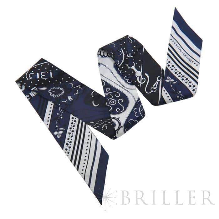 HERMES エルメス ツイリー アマゾンの祭典 マリン/白/黒 28