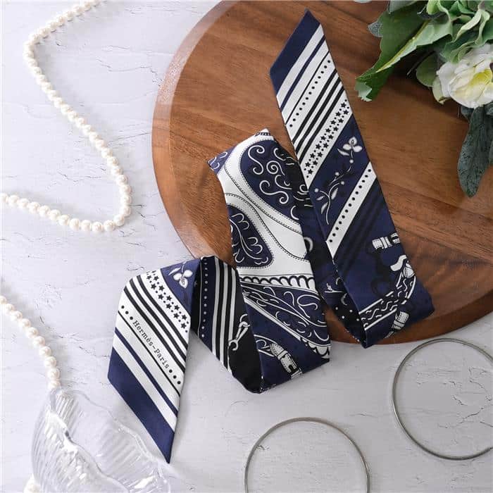 HERMES エルメス ツイリー アマゾンの祭典 マリン/白/黒 2