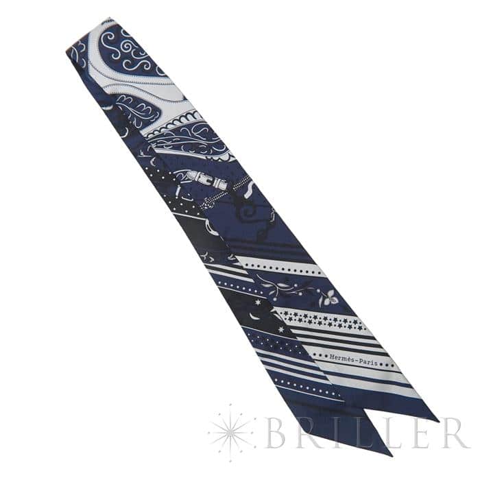 HERMES エルメス ツイリー アマゾンの祭典 マリン/白/黒 6