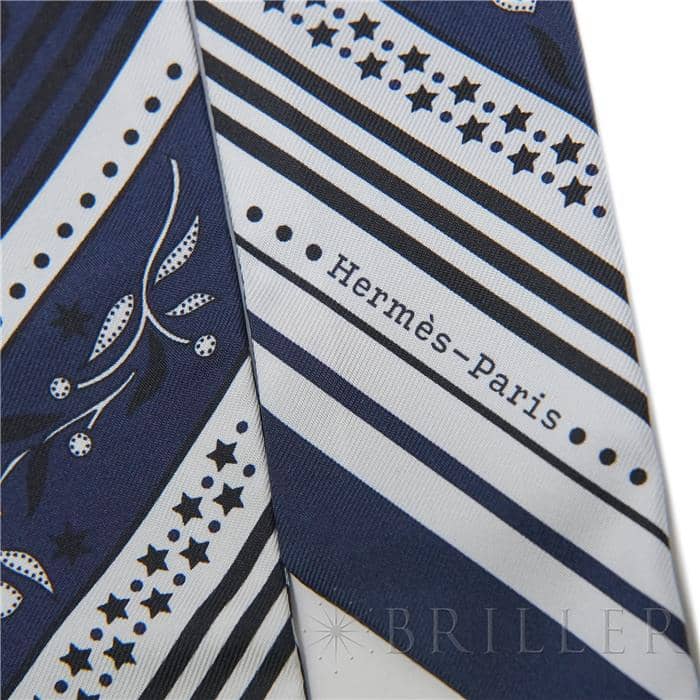 HERMES エルメス ツイリー アマゾンの祭典 マリン/白/黒 8