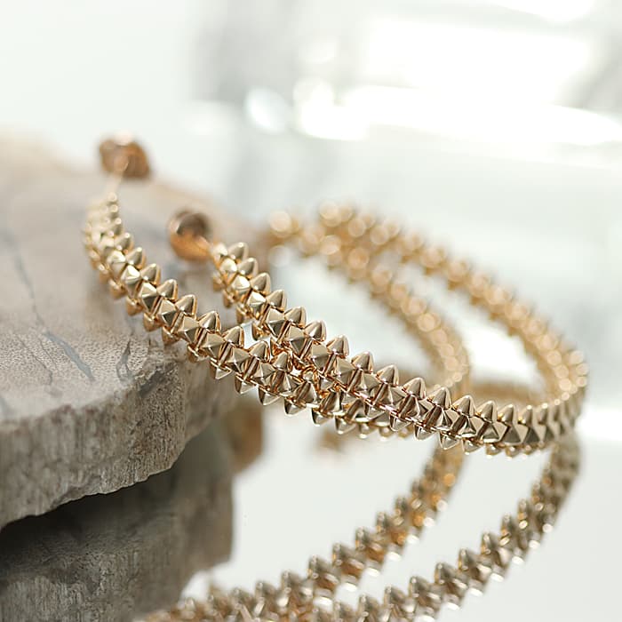 CARTIER カルティエ クラッシュ ドゥ カルティエ フープイヤリング SM B8301416 2