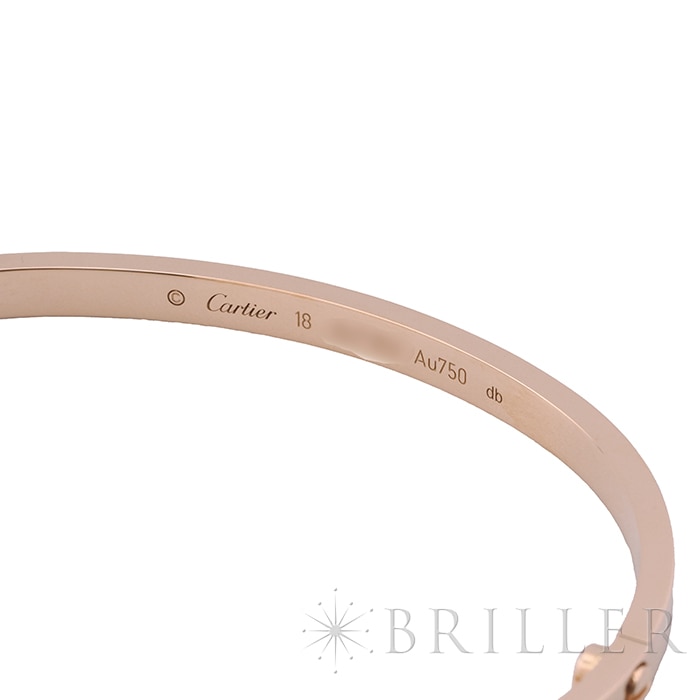 CARTIER カルティエ ラブ ブレスレット スモールモデル ピンクゴールド B6047318 18号 8