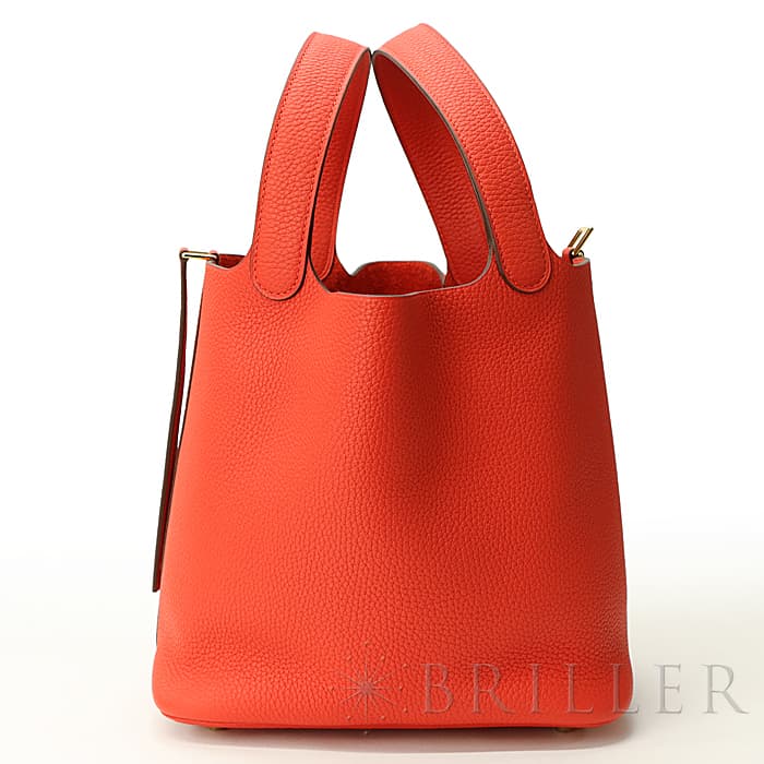 新品)HERMES エルメス ピコタン ロックMM クレマンス ルージュトマト 新品)HERMES エルメス ピコタン ロックMM クレマンス ルージュトマト