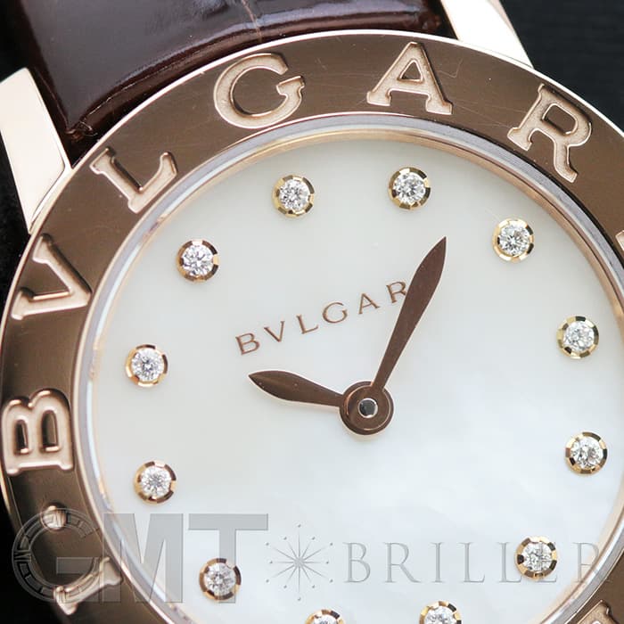BVLGARI ブルガリ ブルガリ・ブルガリ BBLP26WGL/12 ピンクゴールド 12Pダイヤ MOP 15