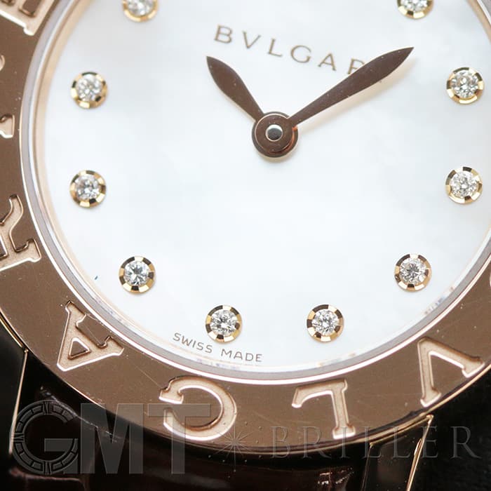 BVLGARI ブルガリ ブルガリ・ブルガリ BBLP26WGL/12 ピンクゴールド 12Pダイヤ MOP 16