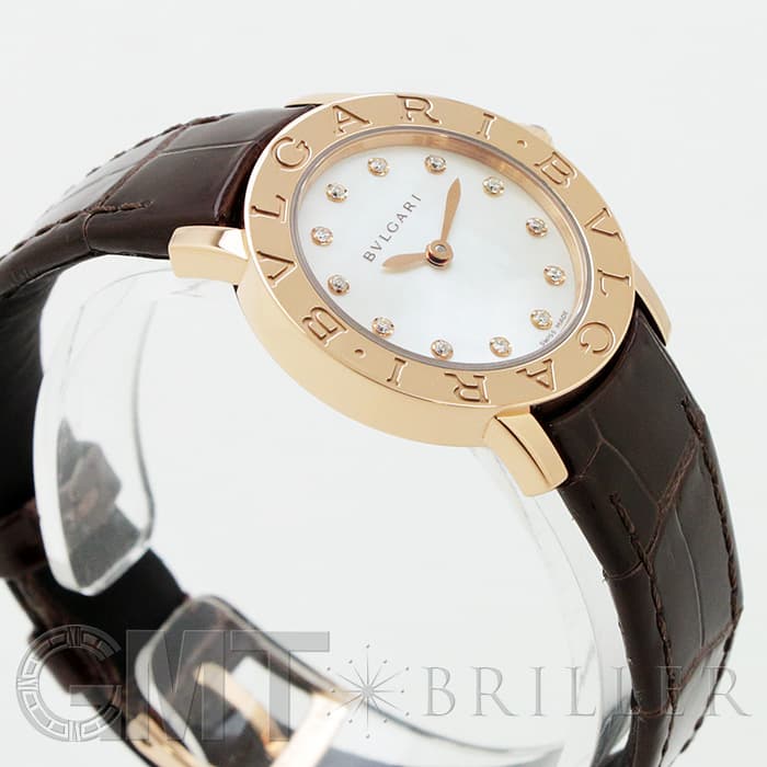 BVLGARI ブルガリ ブルガリ・ブルガリ BBLP26WGL/12 ピンクゴールド 12Pダイヤ MOP 18