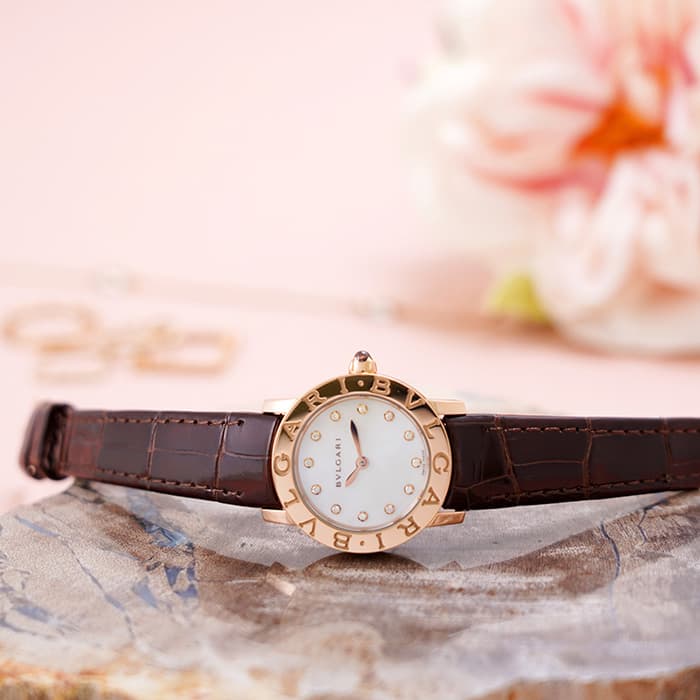 BVLGARI ブルガリ ブルガリ・ブルガリ BBLP26WGL/12 ピンクゴールド 12Pダイヤ MOP 2