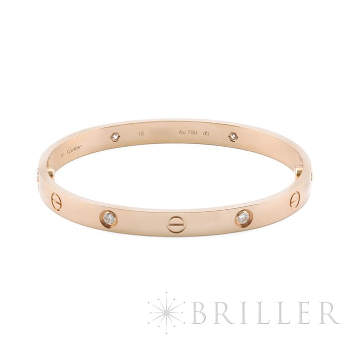 CARTIER カルティエ ラブ ブレスレット ピンクゴールド 4ダイヤモンド 18号 B6069918 メイン