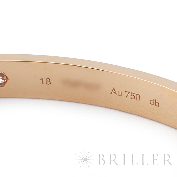 CARTIER カルティエ ラブ ブレスレット ピンクゴールド 4ダイヤモンド 18号 B6069918 11