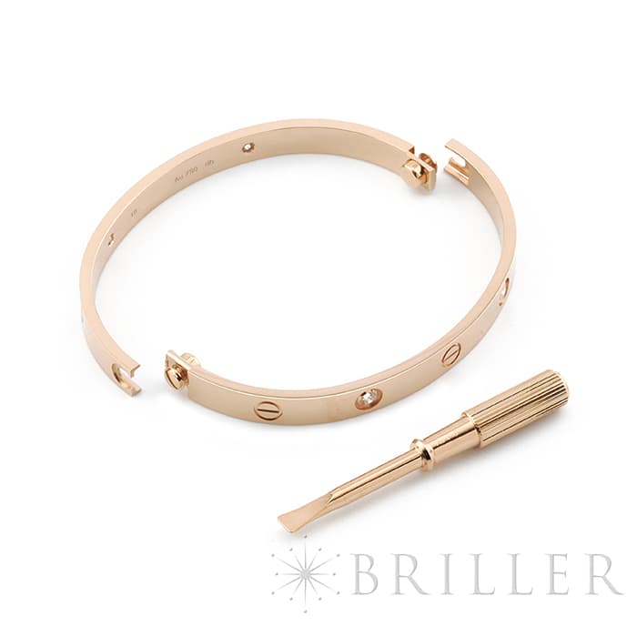CARTIER カルティエ ラブ ブレスレット ピンクゴールド 4ダイヤモンド 18号 B6069918 12