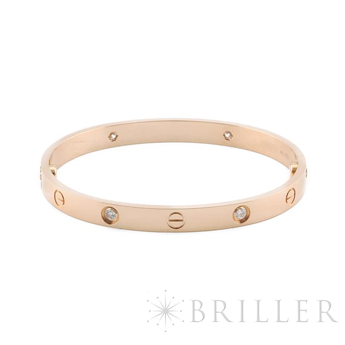 CARTIER カルティエ ラブ ブレスレット ピンクゴールド 4ダイヤモンド 18号 B6069918 1