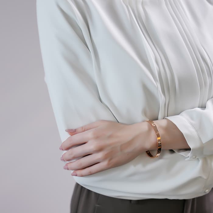 CARTIER カルティエ ラブ ブレスレット ピンクゴールド 4ダイヤモンド 18号 B6069918 14