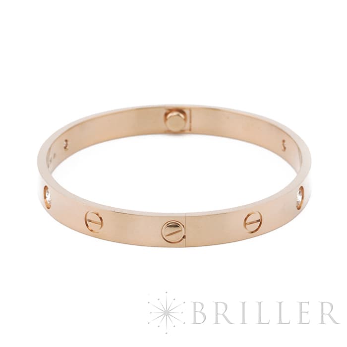 CARTIER カルティエ ラブ ブレスレット ピンクゴールド 4ダイヤモンド 18号 B6069918 6