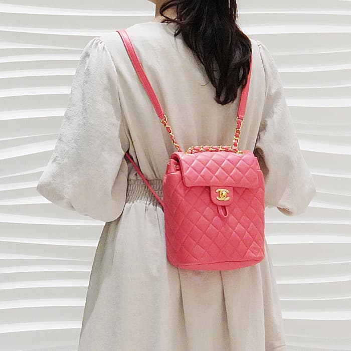 CHANEL シャネル その他 バックパック ラムスキン ピンク  ゴールド金具 A69964 B00250 N0412 29