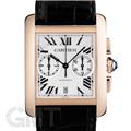 CARTIER カルティエ タンク タンク MC クロノグラフ シルバー PG/革 W5330005
