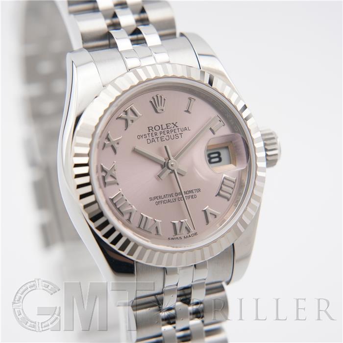 ROLEX ロレックス デイトジャスト 179174 ピンク ローマ ジュビリーブレスレット 6