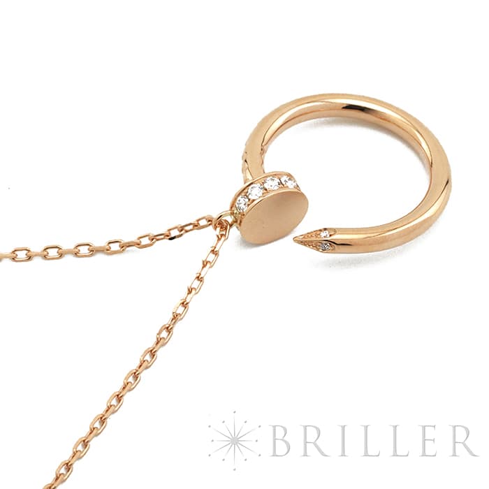 CARTIER カルティエ ジュストアンクル ピンクゴールド ダイヤモンド ネックレス B7224887 9