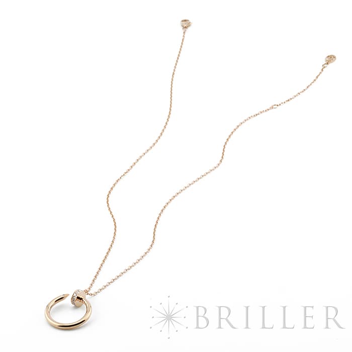 CARTIER カルティエ ジュストアンクル ピンクゴールド ダイヤモンド ネックレス B7224887 12
