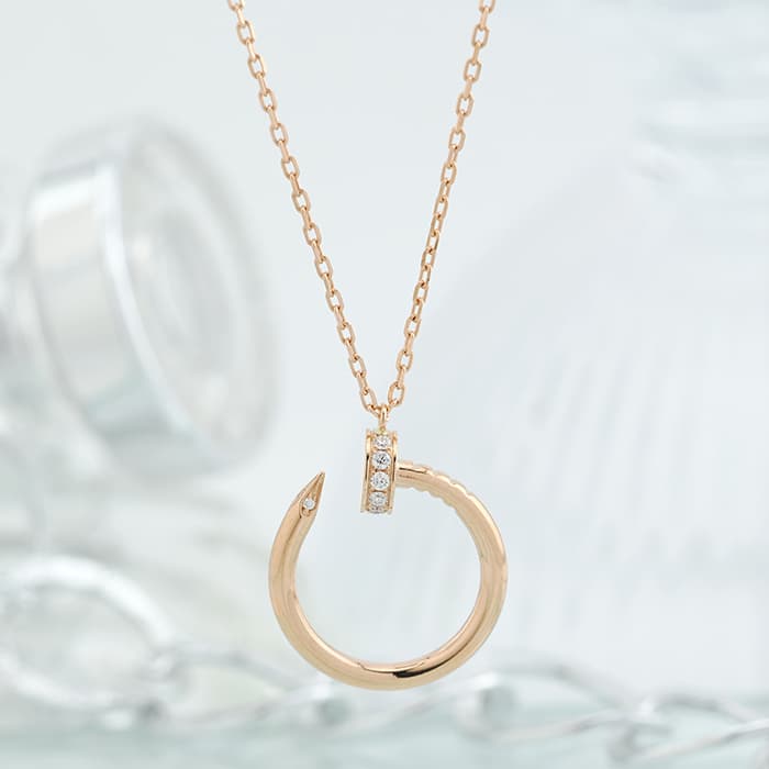 CARTIER カルティエ ジュストアンクル ピンクゴールド ダイヤモンド ネックレス B7224887 2