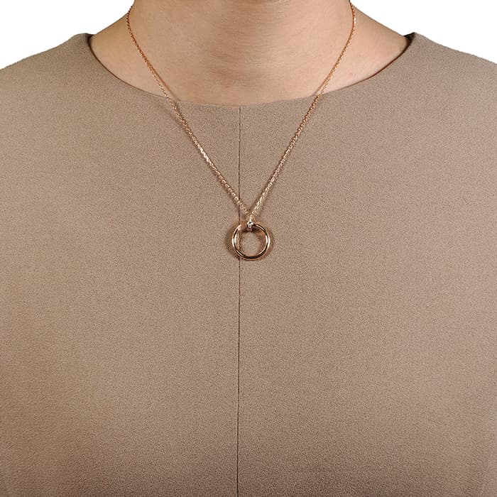 CARTIER カルティエ ジュストアンクル ピンクゴールド ダイヤモンド ネックレス B7224887 14