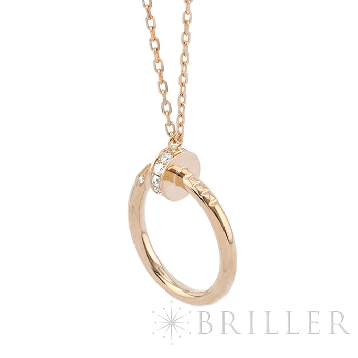 CARTIER カルティエ ジュストアンクル ピンクゴールド ダイヤモンド ネックレス B7224887 8