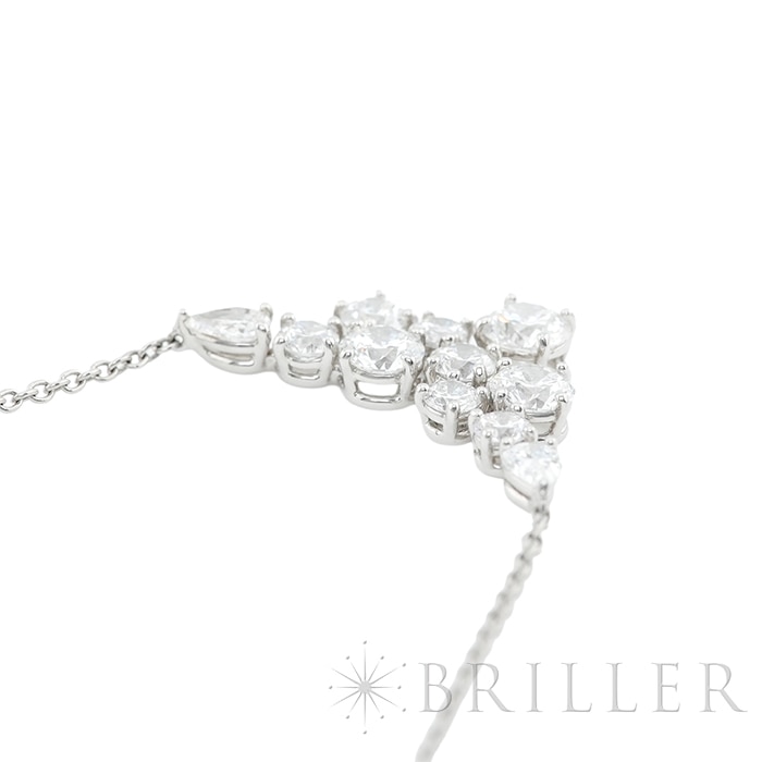 HARRY WINSTON ハリー・ウィンストン スパークリングクラスター ペンダント ネックレス プラチナ ダイヤモンド PEDPCLRFSPC 9