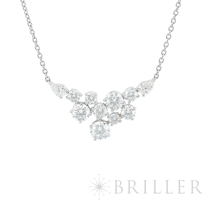 HARRY WINSTON ハリー・ウィンストン スパークリングクラスター ペンダント ネックレス プラチナ ダイヤモンド PEDPCLRFSPC 4