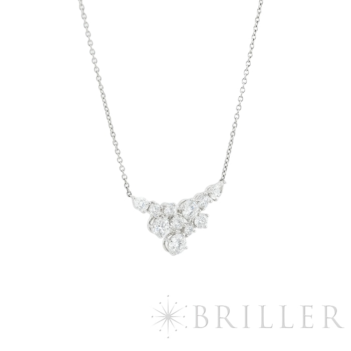 HARRY WINSTON ハリー・ウィンストン スパークリングクラスター ペンダント ネックレス プラチナ ダイヤモンド PEDPCLRFSPC 8
