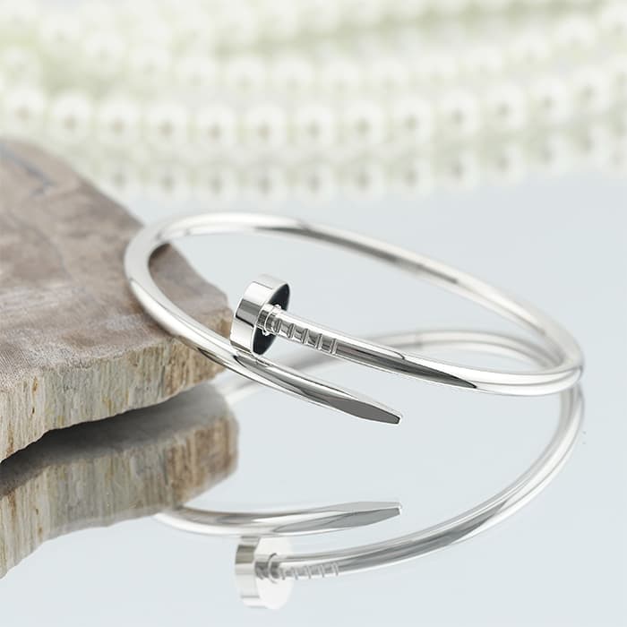 CARTIER カルティエ ジュストアンクル ブレスレット ホワイトゴールド B6048317 2