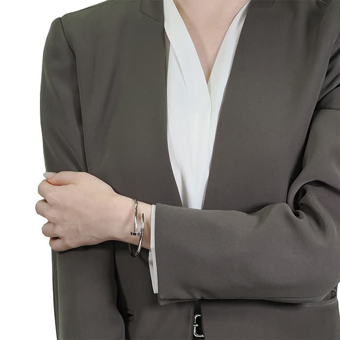 CARTIER カルティエ ジュストアンクル ブレスレット ホワイトゴールド B6048317 14