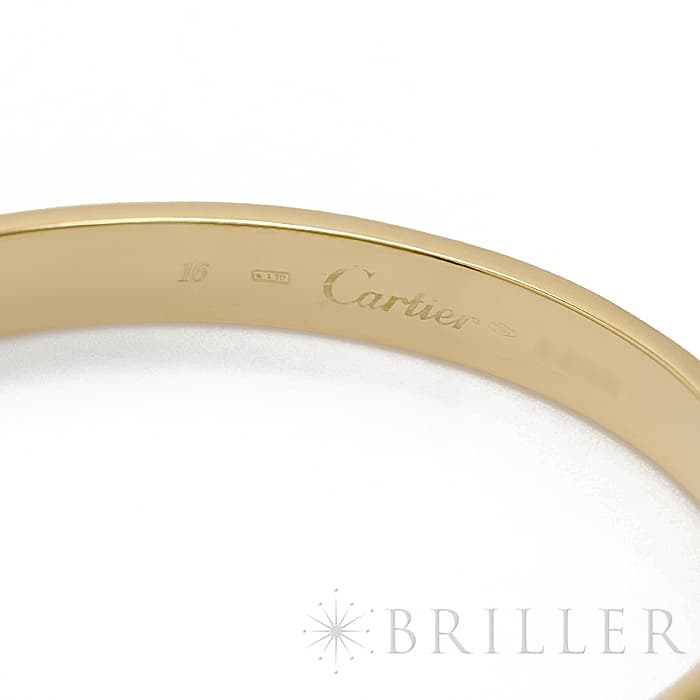 CARTIER カルティエ ラブ ブレスレット イエローゴールド 60081963 16号 10