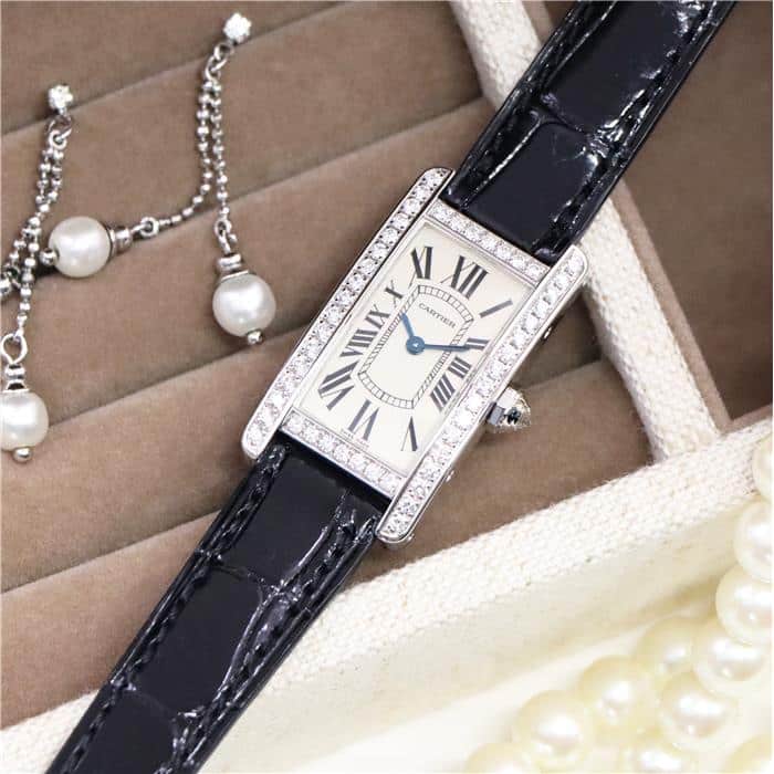 中古 Cartier カルティエ タンク アメリカン Sm Wb ホワイトゴールド ベゼルダイヤ 商品id 詳細ページ レディースブランド サロン Briller レディース腕時計 ブランドバッグ ブランドジュエリーのオンラインストア