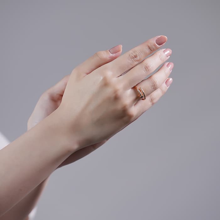 CARTIER カルティエ ジュストアンクル リング スモールモデル ピンクゴールド 13号 B4225800 13