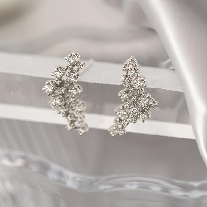 Damiani ダミアーニ ミモザ ピアス ホワイトゴールド ダイヤモンド 20104947 2