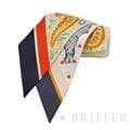 HERMES エルメス ツイリー チーター・バンダナ ジョーヌ・スフル / オレンジ / グリーン H064179S 07 28