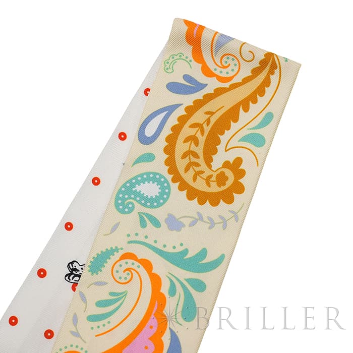 HERMES エルメス ツイリー チーター・バンダナ ジョーヌ・スフル / オレンジ / グリーン H064179S 07 8