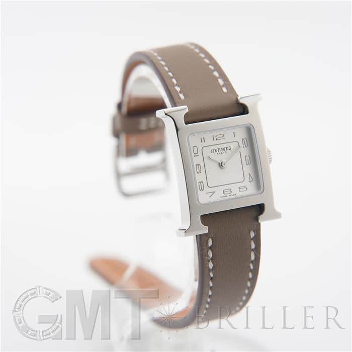 HERMES エルメス Hウォッチ ミニ エトゥープ HH1.110.131/WW18 037883WW00 19